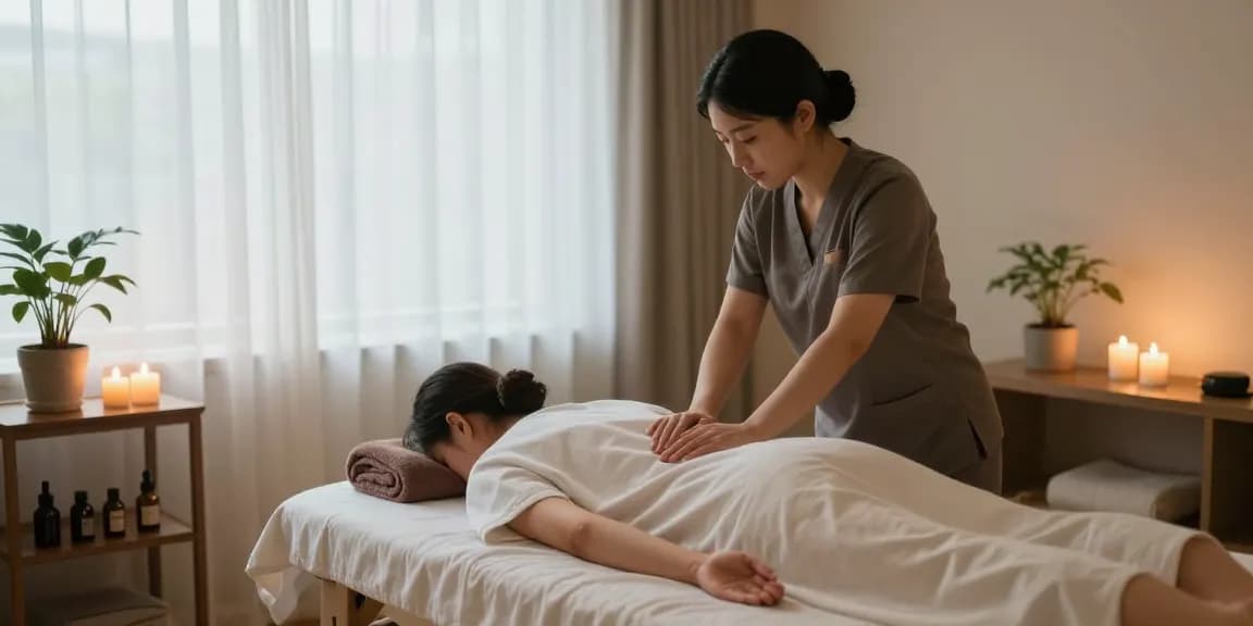 Revitalizing 오산출장마사지 treatment in a serene wellness studio.