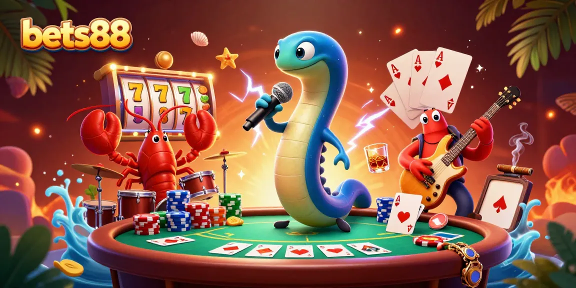 Experience thrilling action at bets88 with a vibrant underwater casino featuring slot machines and animated sea characters.