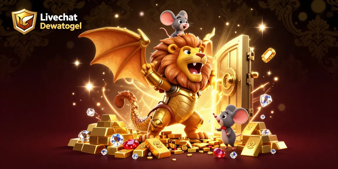 Engage with Livechat Dewatogel offering a vibrant 3D casino adventure with golden treasures and lively action.