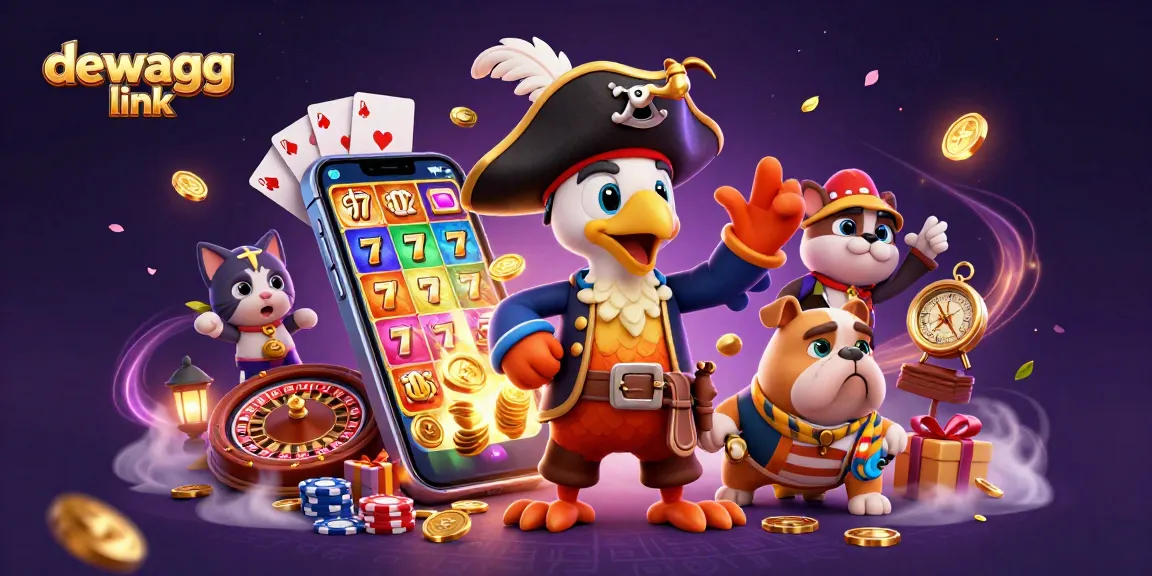 Betting with dewagg link while engaging in colorful slot games surrounded by vibrant casino elements.