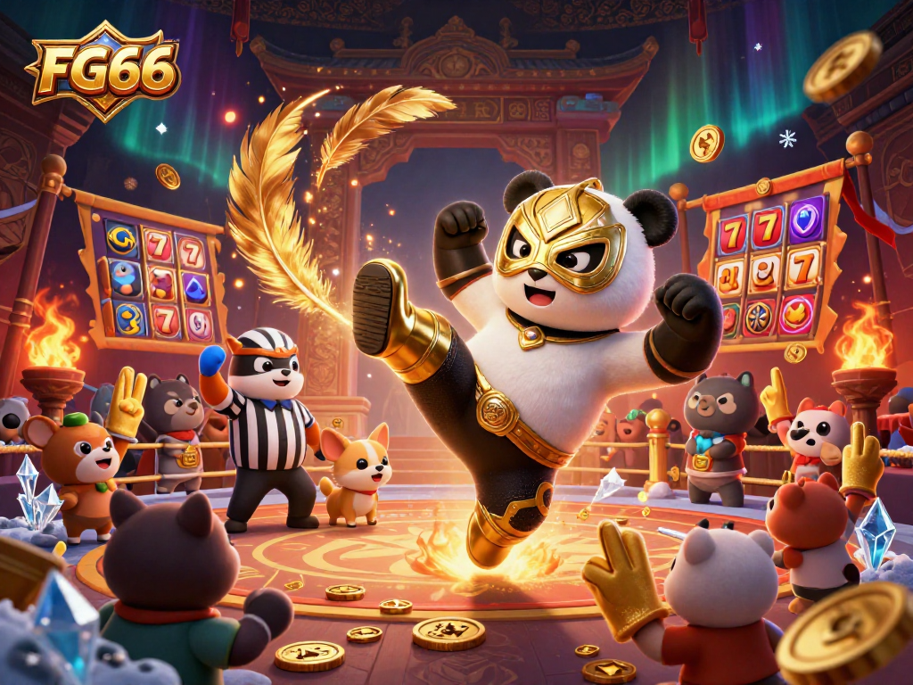 FG66 brings excitement to the casino world with a thrilling 3D wrestling-themed gambling scene.