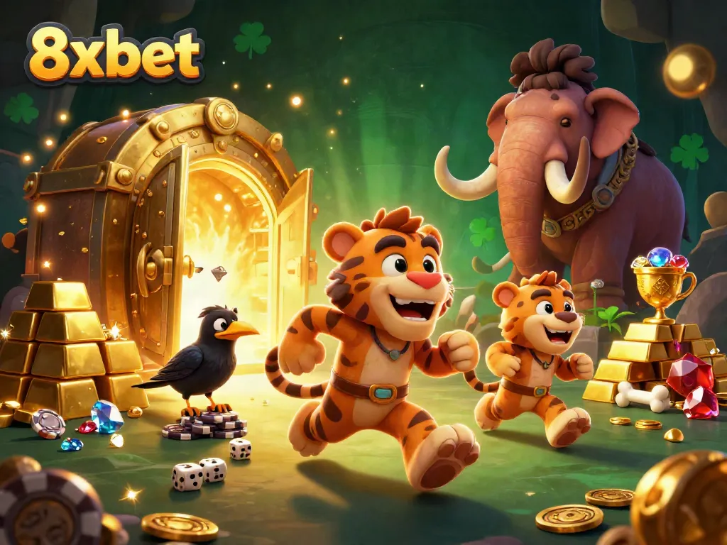 Experience the thrilling excitement of 8xbet hosting a prehistoric casino adventure.