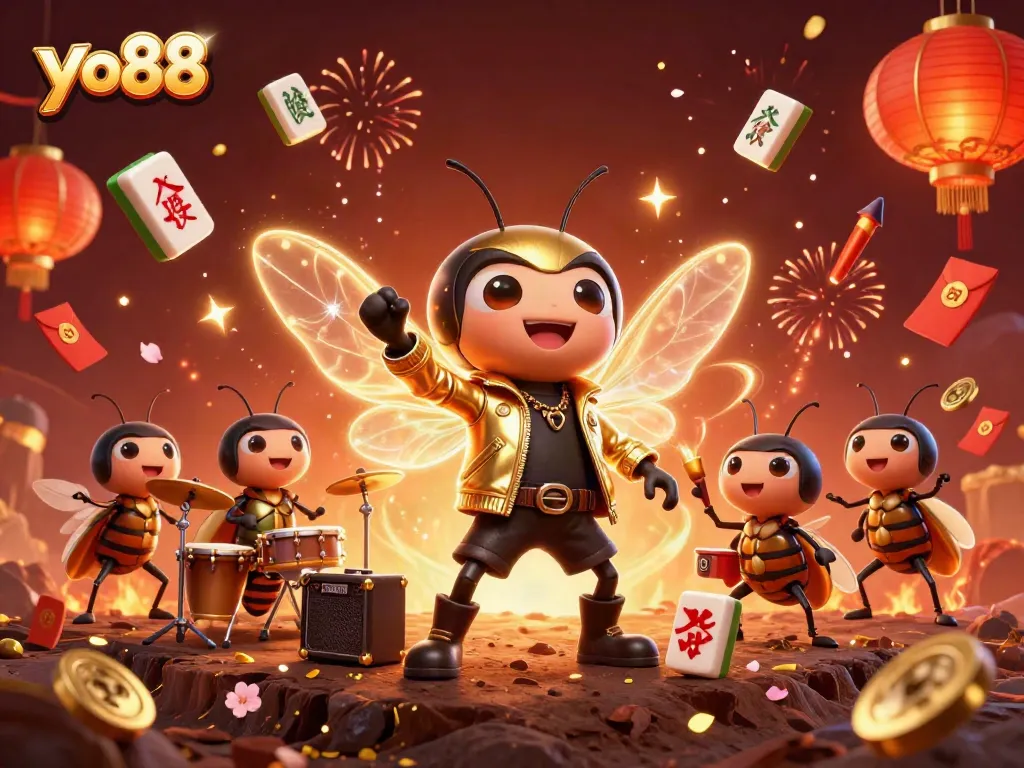 Engage with yo88's vibrant casino world, showcasing 3D characters and Asian gaming elements.