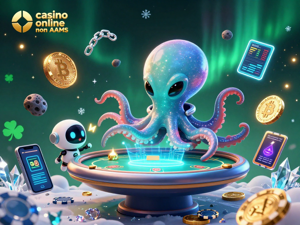 Gioca a casino online non AAMS con un polpo alieno e un robot nello spazio.