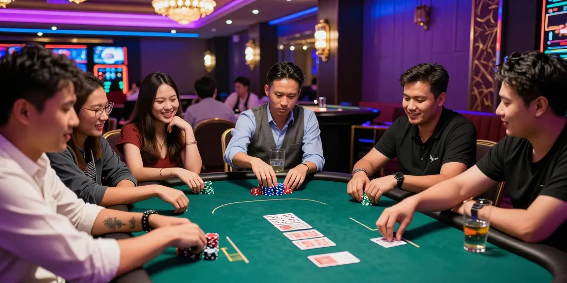 Exciting poker game scene highlighting players enjoying Situs Poker Uang Asli Dewapoker at a vibrant casino.