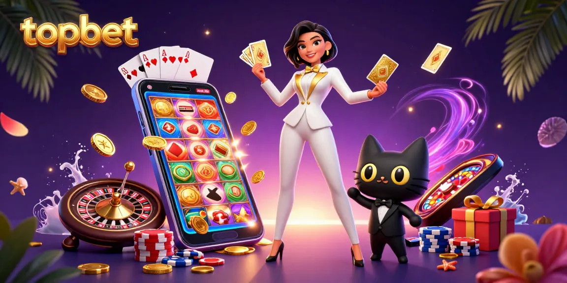 Engage with topbet's immersive casino experience featuring slots and card games.