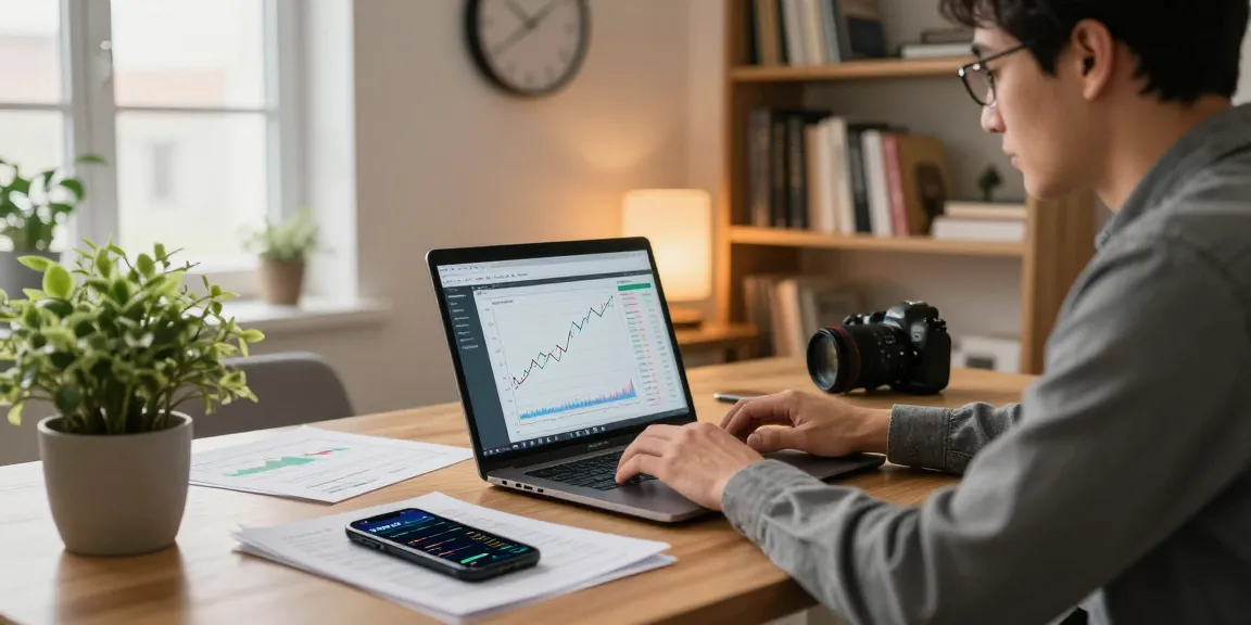 Focused individual analyzing XPAY33 financial reports in a modern home office
