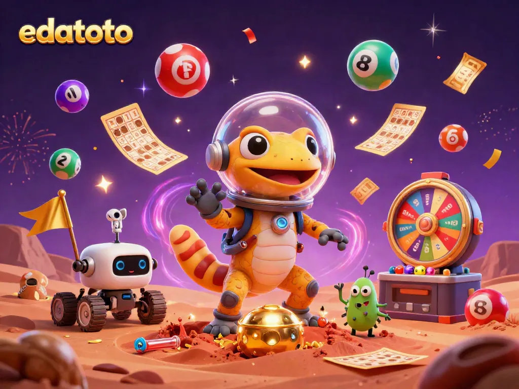 Experience the excitement of edatoto as a Martian gecko discovers a golden casino with dynamic lotto elements.