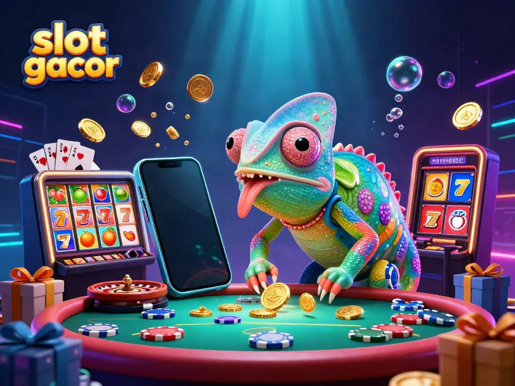 Engage in slots and jackpots at Slot Gacor's dynamic casino experience with vibrant characters and action.