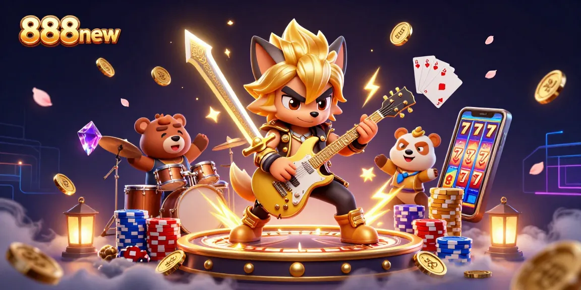 Experience the thrill of winning at 888new with our dynamic 3D casino illustration showcasing exciting games!