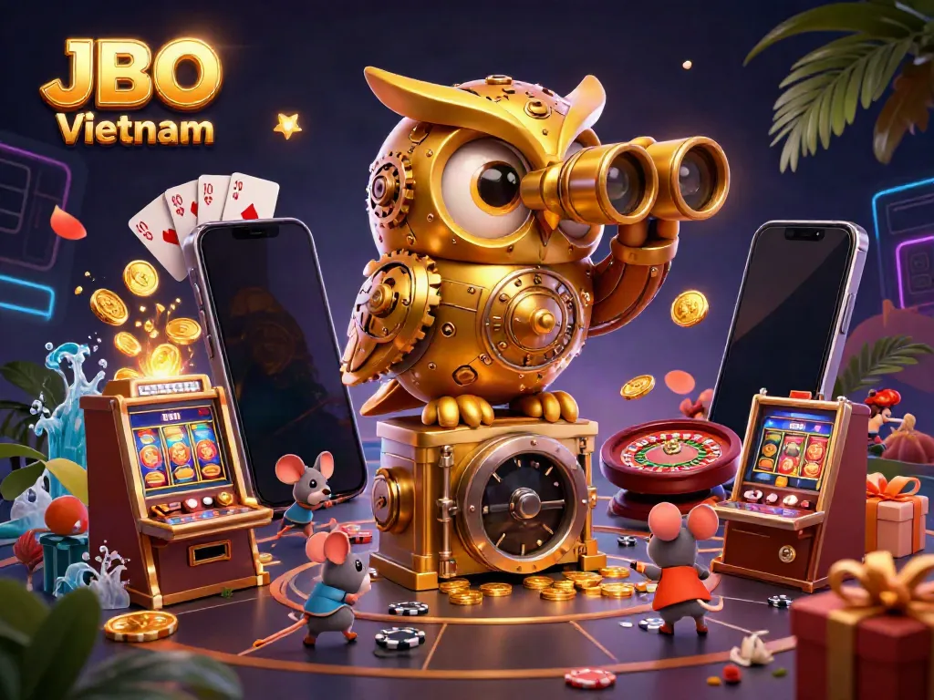 Experience thrilling gameplay at JBO Vietnam with our vibrant casino illustration.