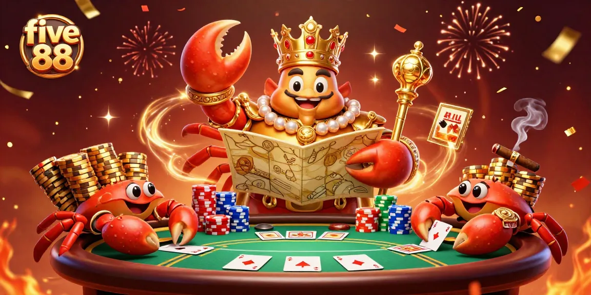 Experience excitement with five 88 as a golden crab emperor leads the poker scene with vibrant action.