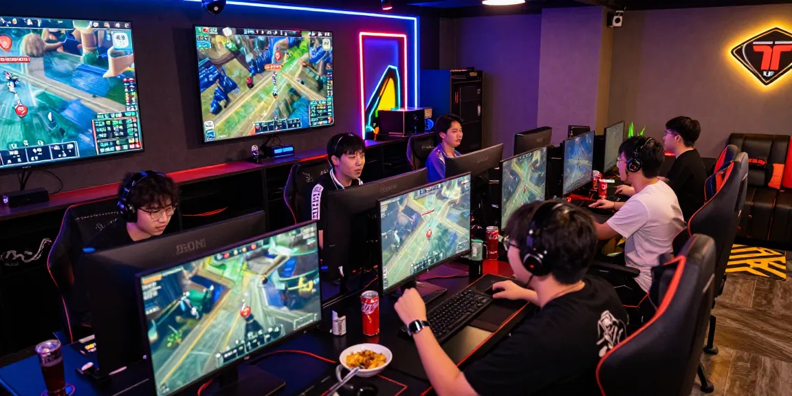 Exciting gaming tournament at Yo88 featuring players and vibrant setups