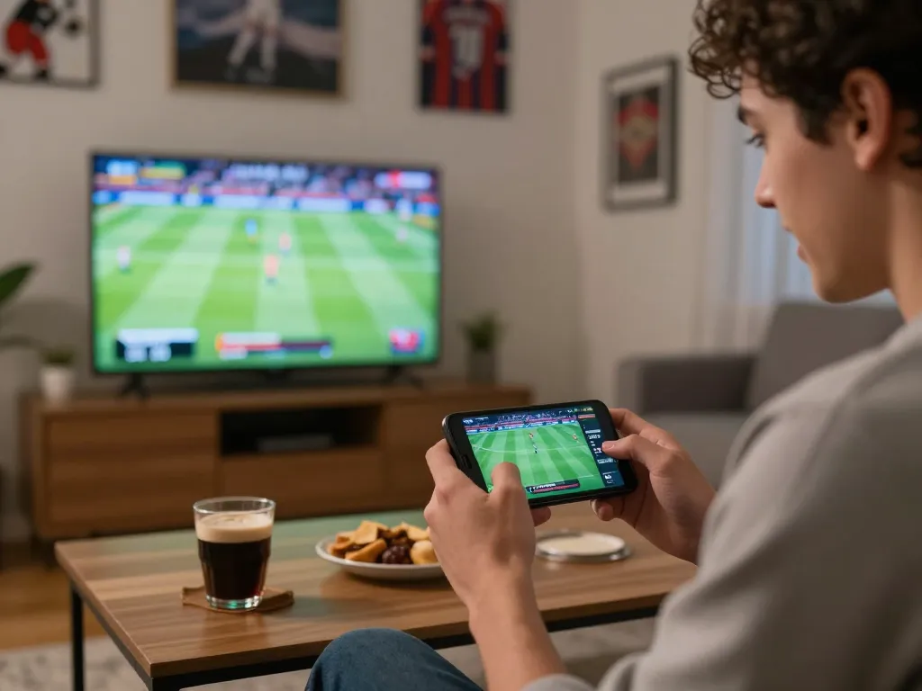 Zowin mobile sports betting in action, capturing the thrill of wagering while watching live games.