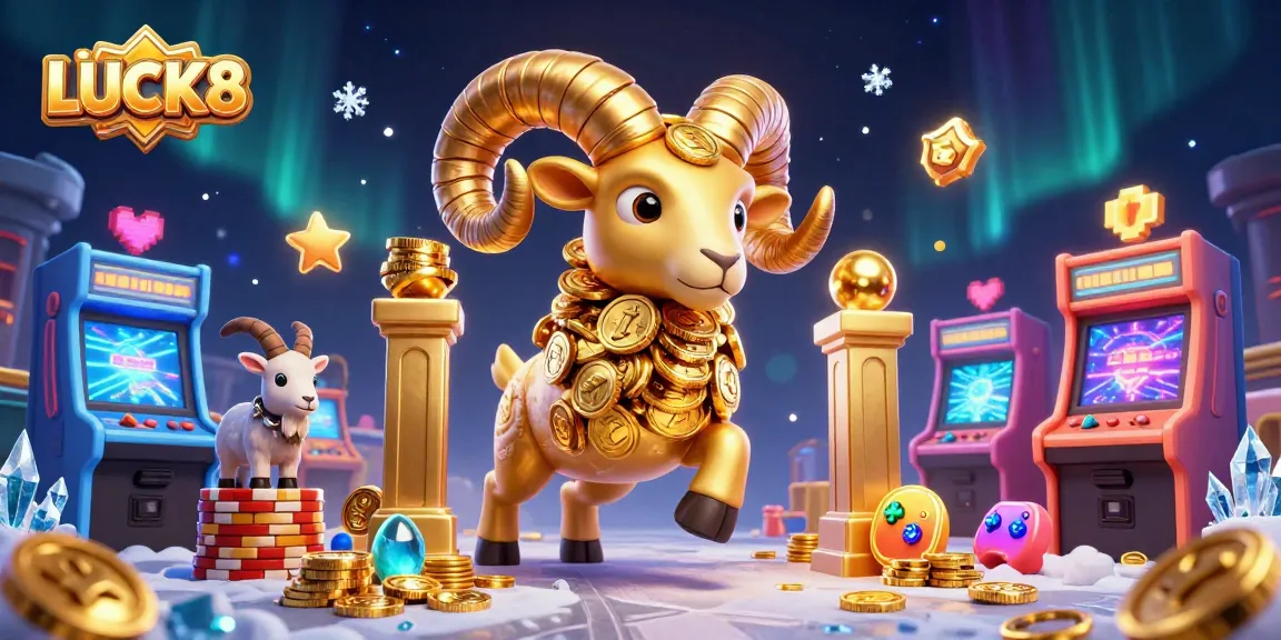 LUCK8 offers immersive gaming with vibrant characters charging at a golden gate in this captivating casino design.