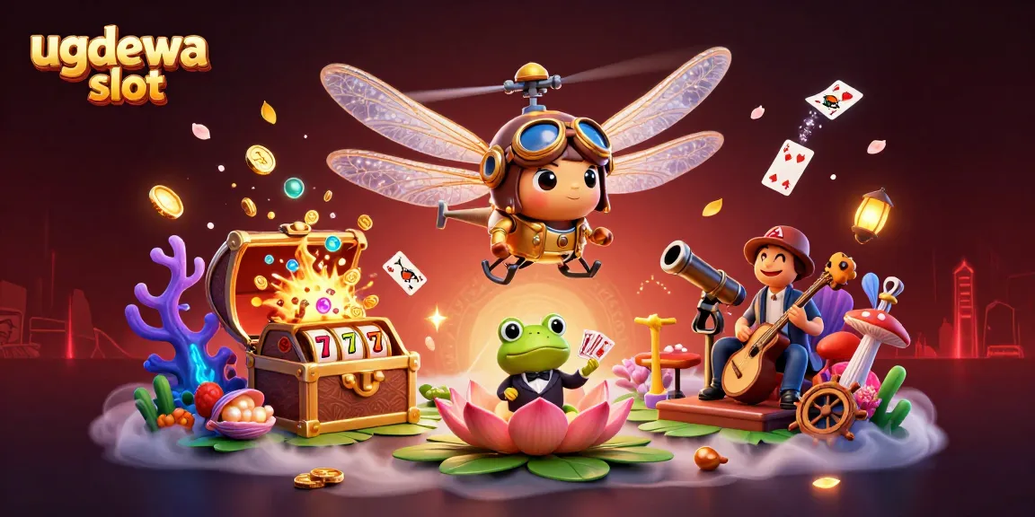 Engage with the fun of ugdewa slot featuring colorful gaming elements in a rich casino scene.