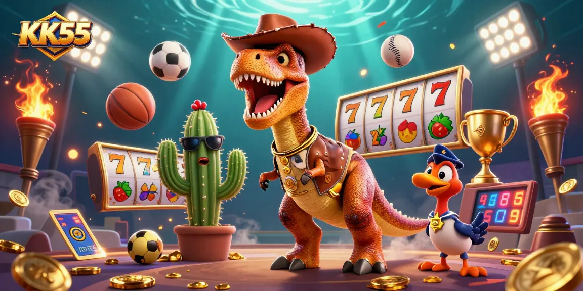 Engage in thrilling gameplay at KK55 with dynamic slot visuals and casino excitement.
