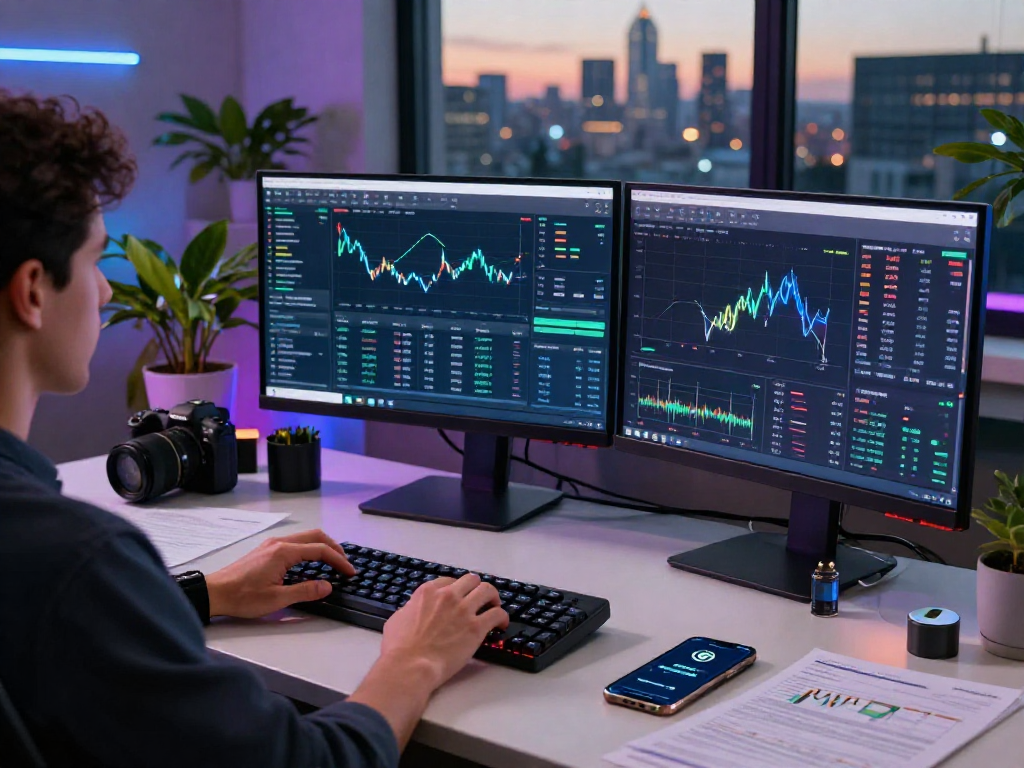 Kyber-swap trading interface in a modern digital workspace with real-time market data.