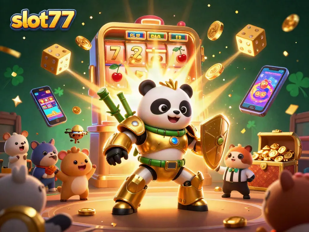 Slot777: Merasakan keseruan jackpot dengan panda emas dan slot yang mengagumkan.