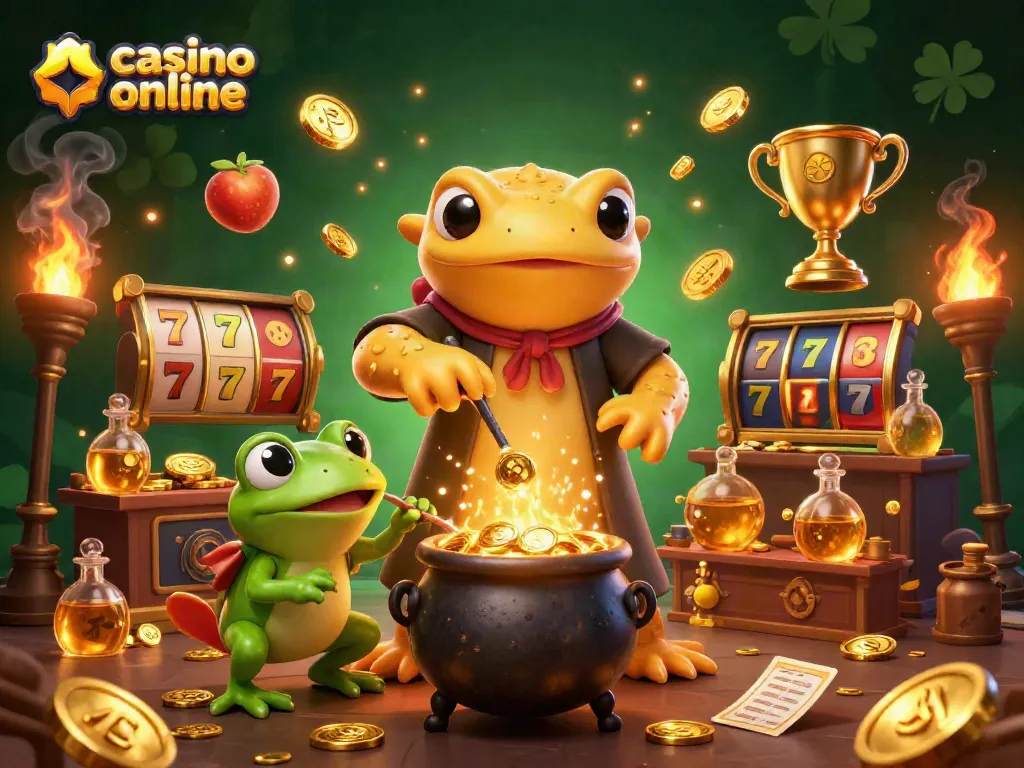 Disfruta de la emoción en el casino online mientras un alquimista convierte metales en monedas de oro.