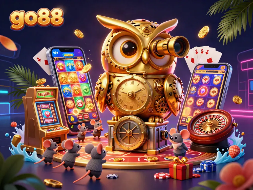Experience the excitement of go88 with vibrant casino elements and cartoon characters in dynamic play.