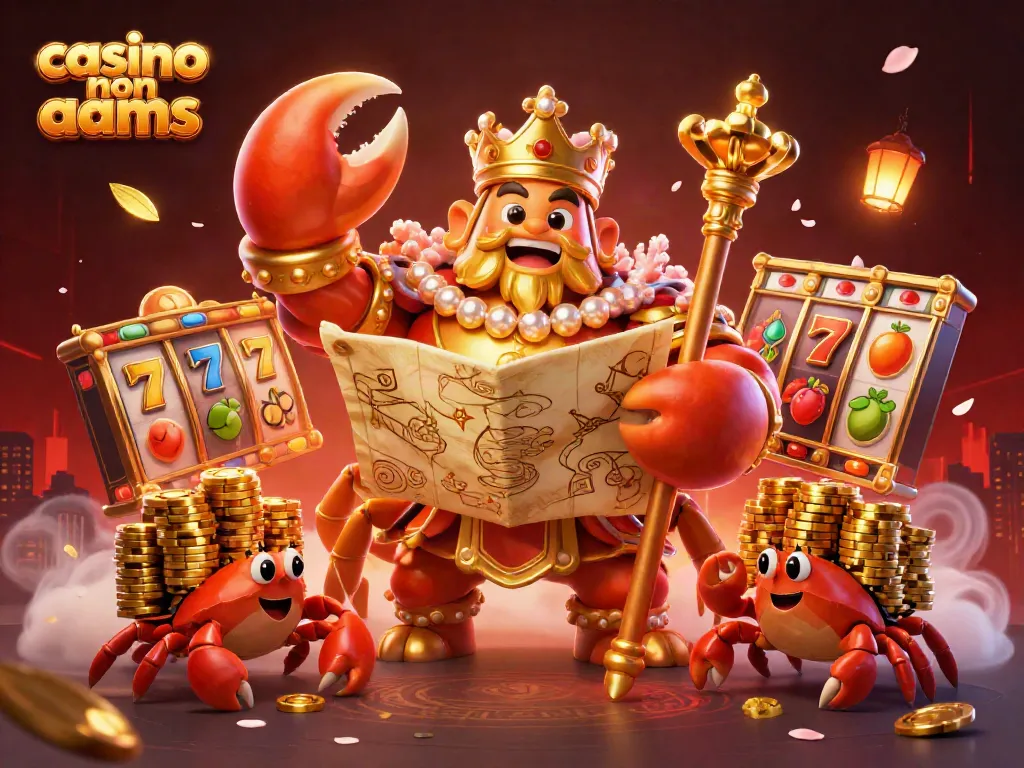 Gioca nei migliori casino non AAMS con il granchio imperatore e simboli delle slot animate.