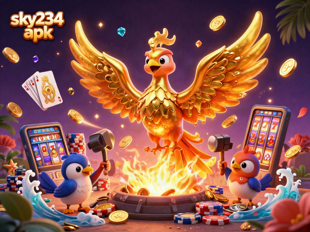 Experience thrill with the sky234 apk as golden symbols of winning flood the casino scene.