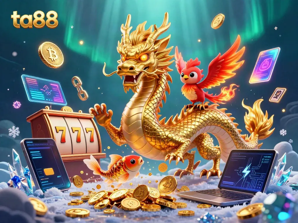 Experience exciting gameplay and vibrant visuals at ta88, featuring golden dragon and koi fish