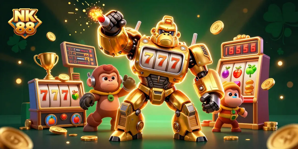 See NK 88 excel with dynamic slot elements and energized game themes in a vibrant casino scene.