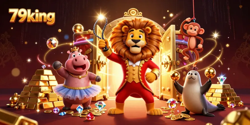 Experience thrilling wins at 79king with vibrant 3D casino action illustrating jackpot excitement and rewards.