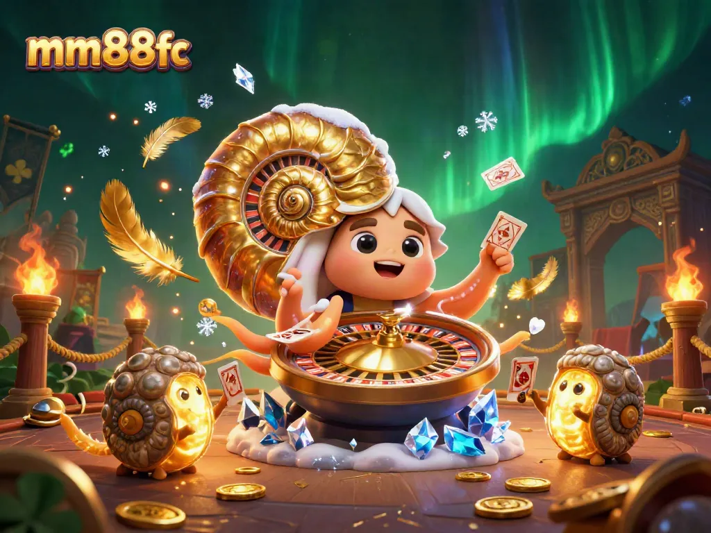 Experience thrilling gameplay at mm88fc with vibrant 3D casino elements, including cards and roulette!