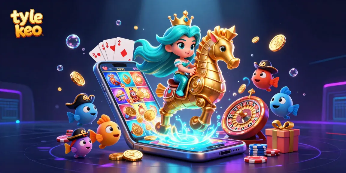 Experience ty le keo as a colorful mermaid leads a dynamic underwater casino adventure featuring thrilling games.