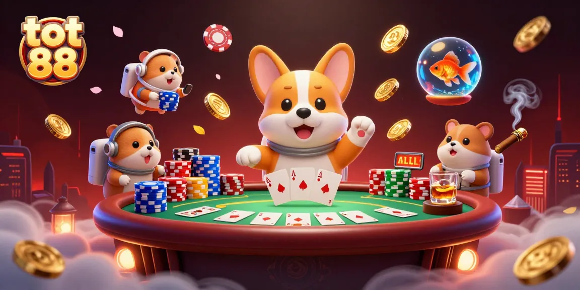 Experience thrilling gameplay at tot 88 with an engaging 3D casino scene featuring characters and action elements.