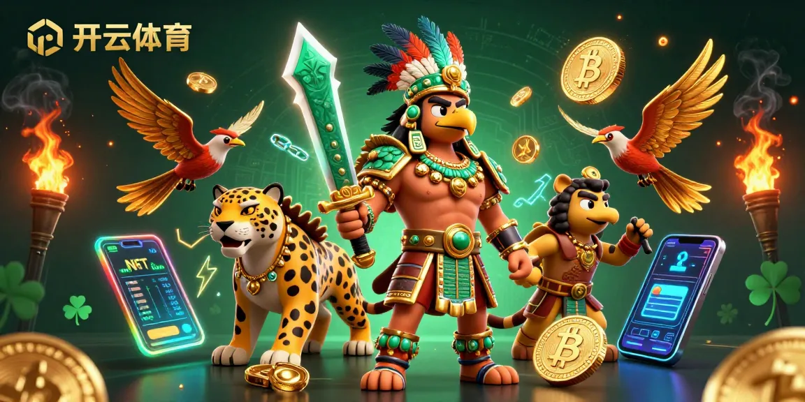 Engage in exciting gaming experiences with 开云体育, featuring vibrant characters and crypto elements.