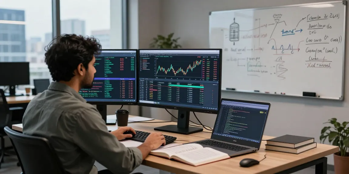 Real-time analysis of India stock fundamental data API at a modern fintech workspace