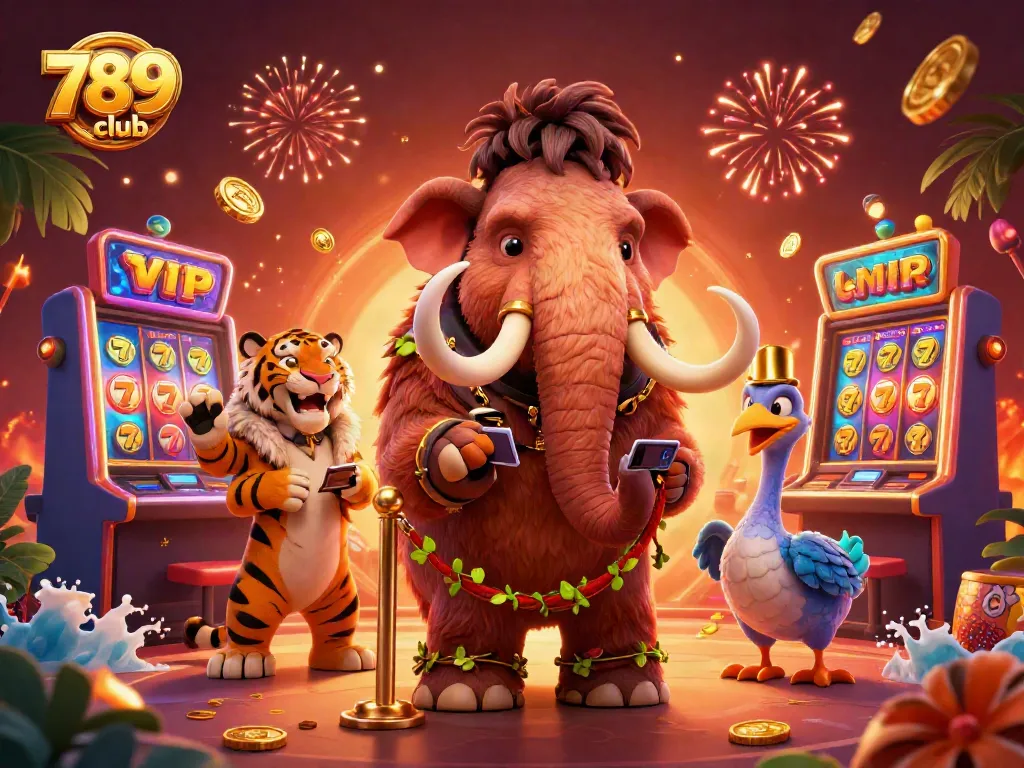 Experience the excitement of 789club with a vibrant casino scene featuring dynamic characters and games.