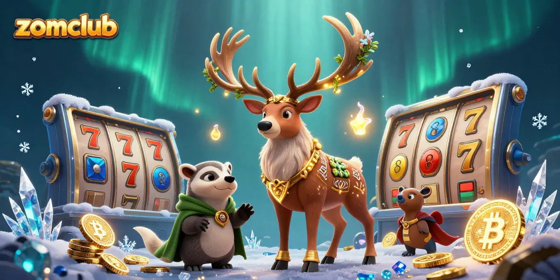 Engage in thrilling gameplay at zomclub with exciting slot machines and vibrant glowing tokens.