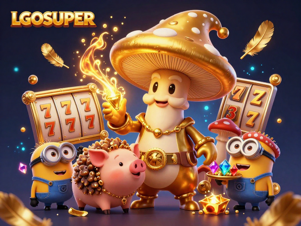 Experience the thrill of winning with LGOSUPER's vibrant web of treasures and gaming elements.
