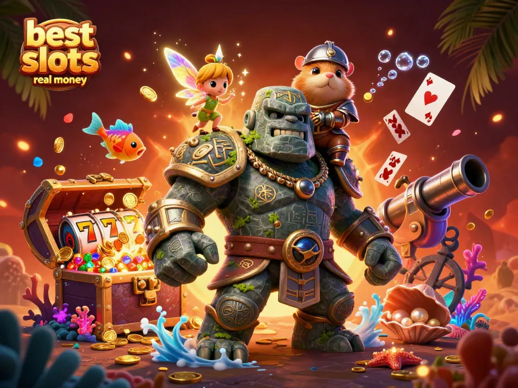 Experience the thrill of the best online slots real money with vibrant 3D characters and dynamic gameplay.