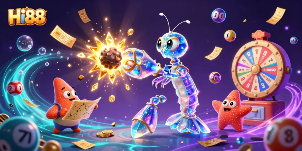 Experience Hi88's gaming excitement with vibrant elements and thrilling casino action.
