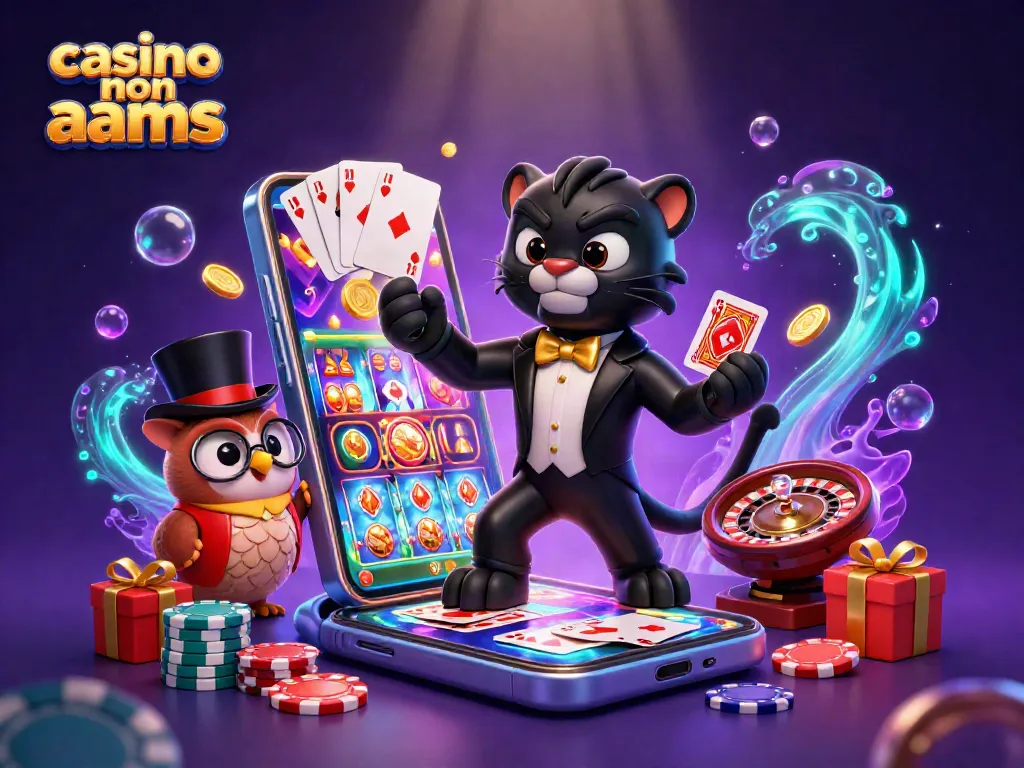 Scopri i migliori casino non AAMS mentre giochi con una pantera elegante e simpatici amici di poker.