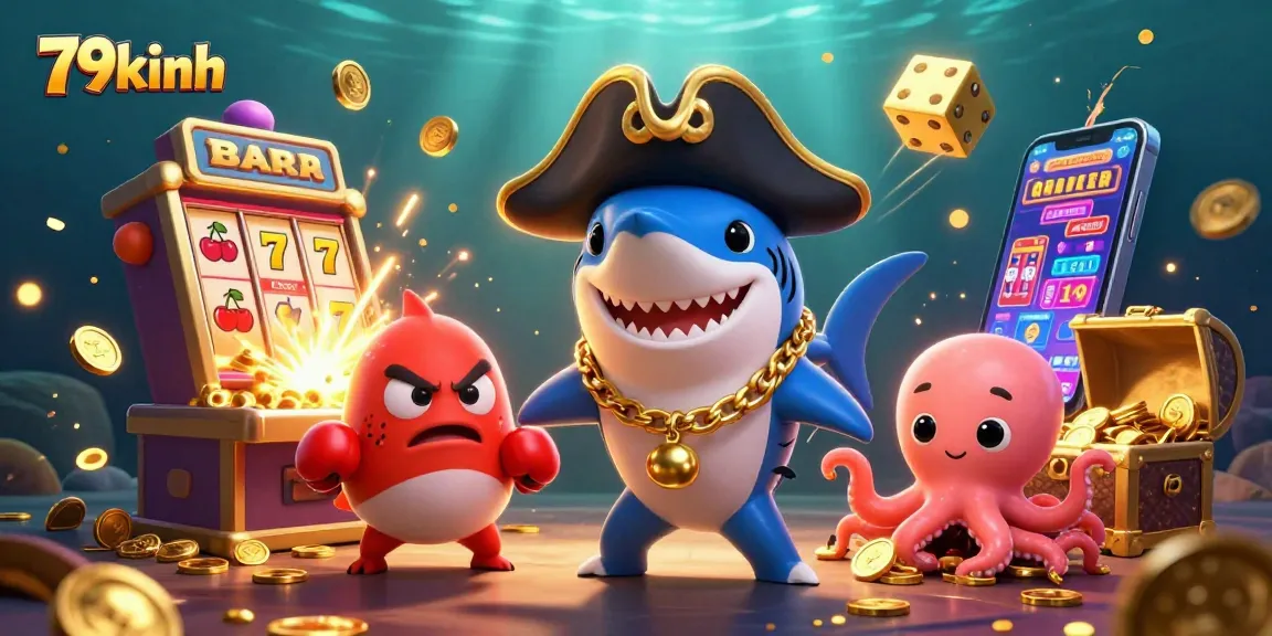 Engage with the exciting world of 79kinh through a vibrant scene of casino adventures filled with characters and dynamic gaming elements.