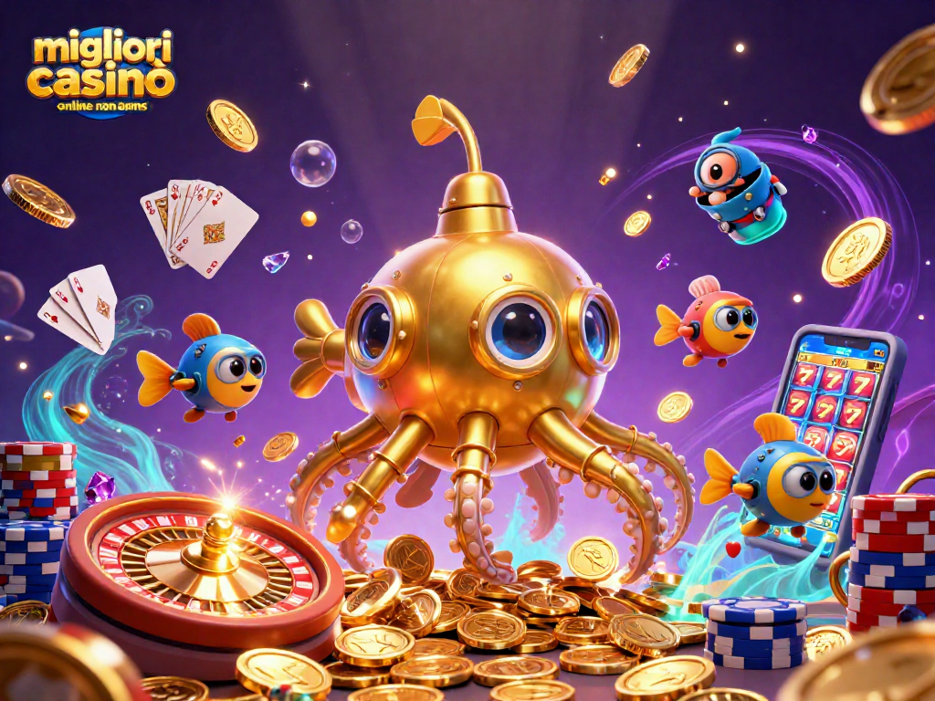 Vivi l'esperienza dei migliori casinò online non AAMS con un kraken d'oro tra monete e giochi emozionanti.