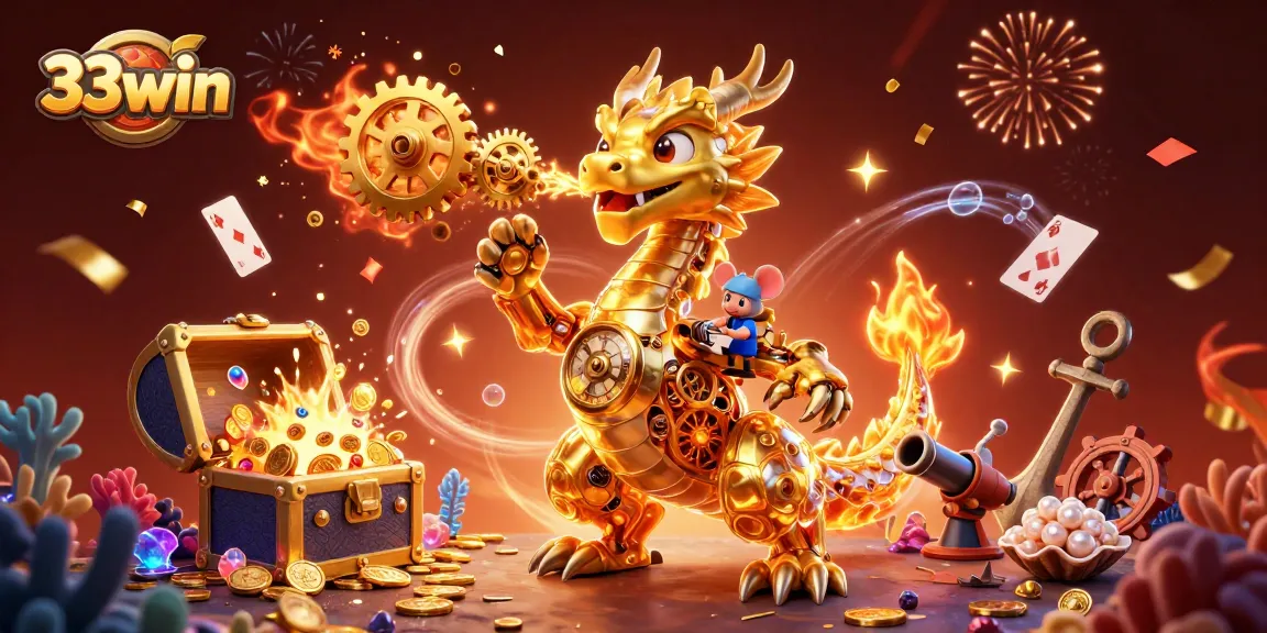 Engage in thrilling gameplay with the 33win dragon, showcasing dynamic casino elements.