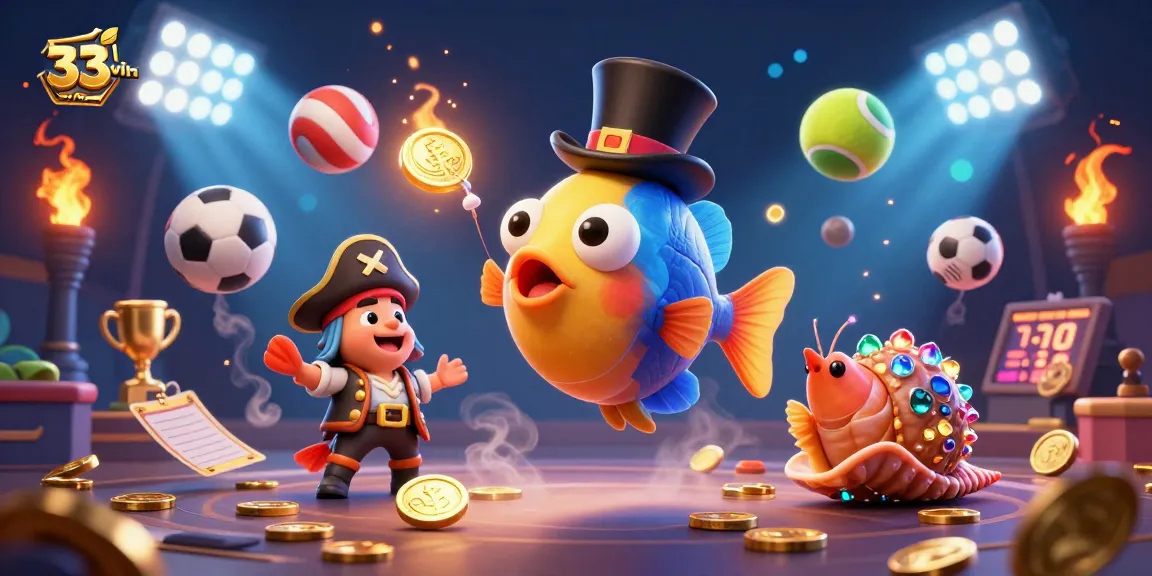 33winvn showcases an exciting deep-sea anglerfish attracting golden coins, highlighting thrilling sports betting elements.