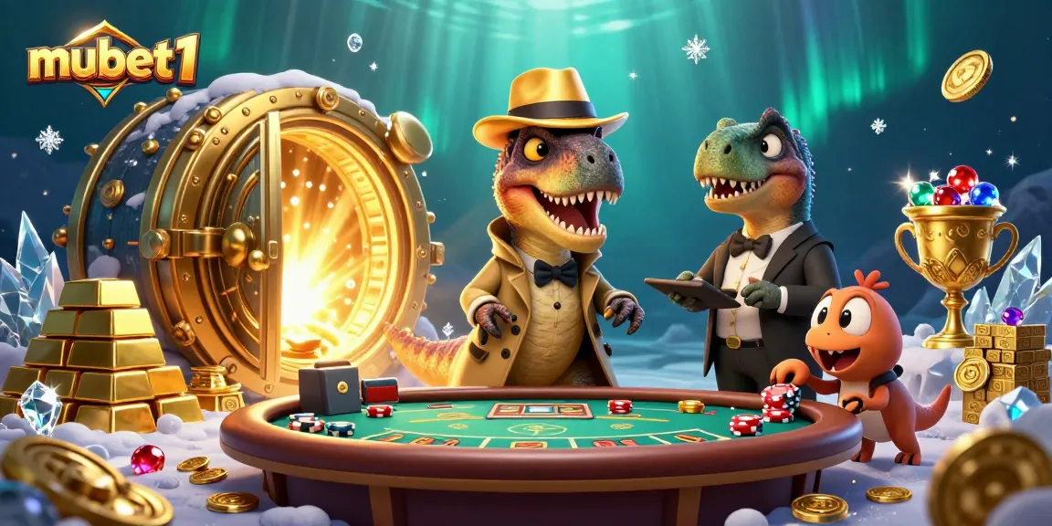 Experience exciting gameplay action with mubet1 as a cartoon velociraptor encounters casino thrills.
