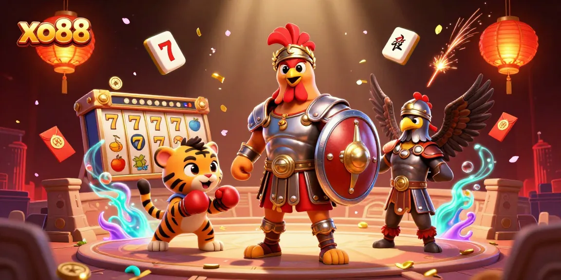 Engage with xo88 as the gladiator rooster and tiger cub spar for casino victories.