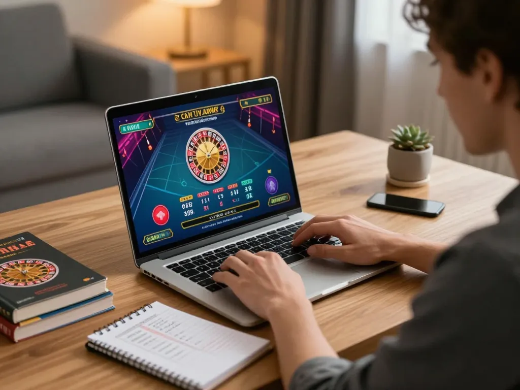Player enjoying a live dealer game on Agen LIGALGO, showcasing interactive gameplay with vibrant graphics.