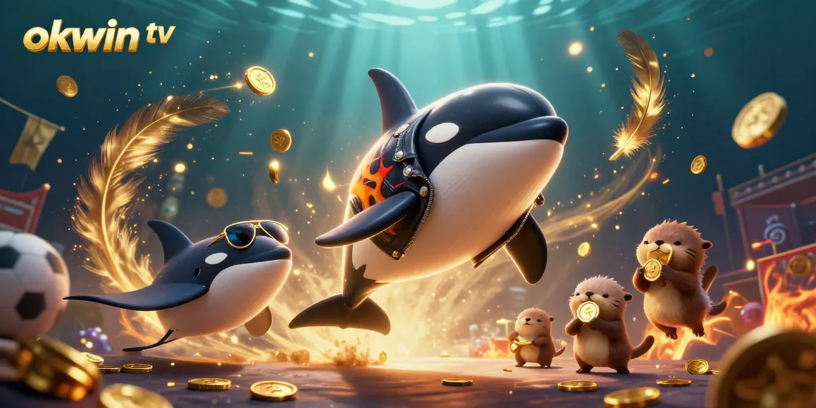 Experience the winning thrill with okwin tv's vibrant sports betting scene featuring animated characters.