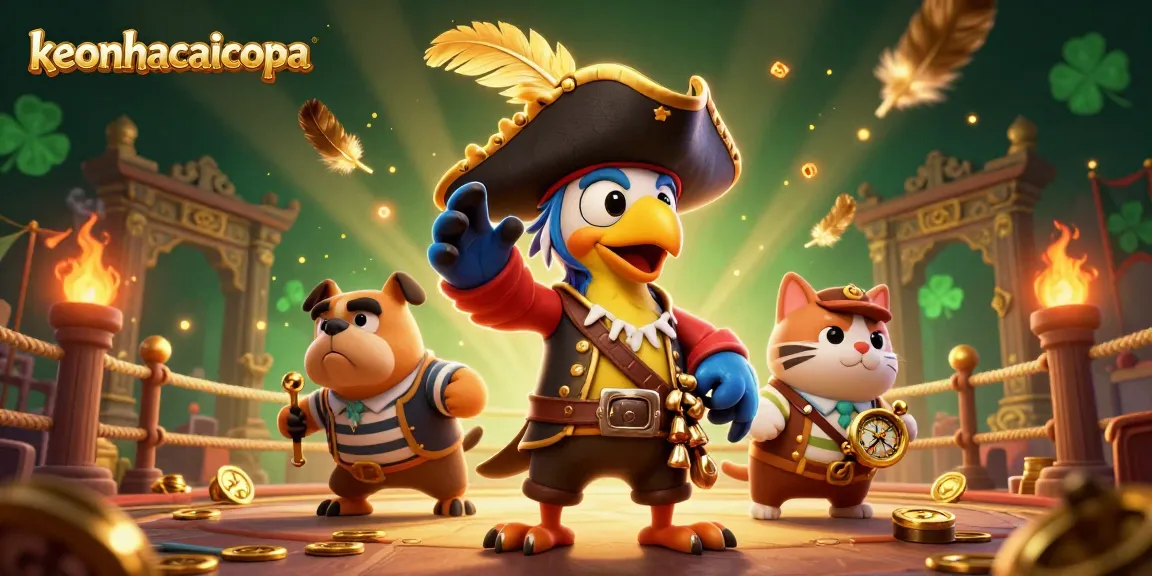 Engage with keonhacaicopa's thrilling casino adventure featuring a charismatic pirate crew and rich game elements.